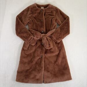 Chelsea & Violet Brown Faux Fur Coat